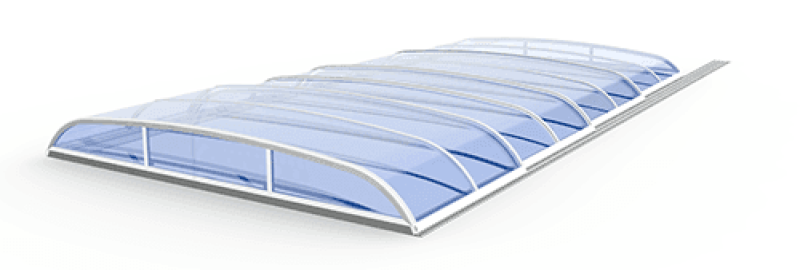 Poolüberdachung Montana, flache Ausführung